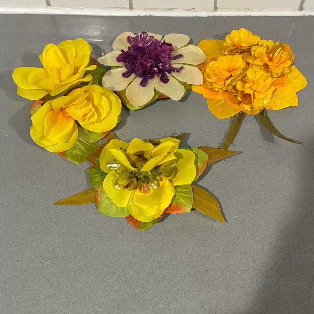 Vibrant Floral Hair Clips